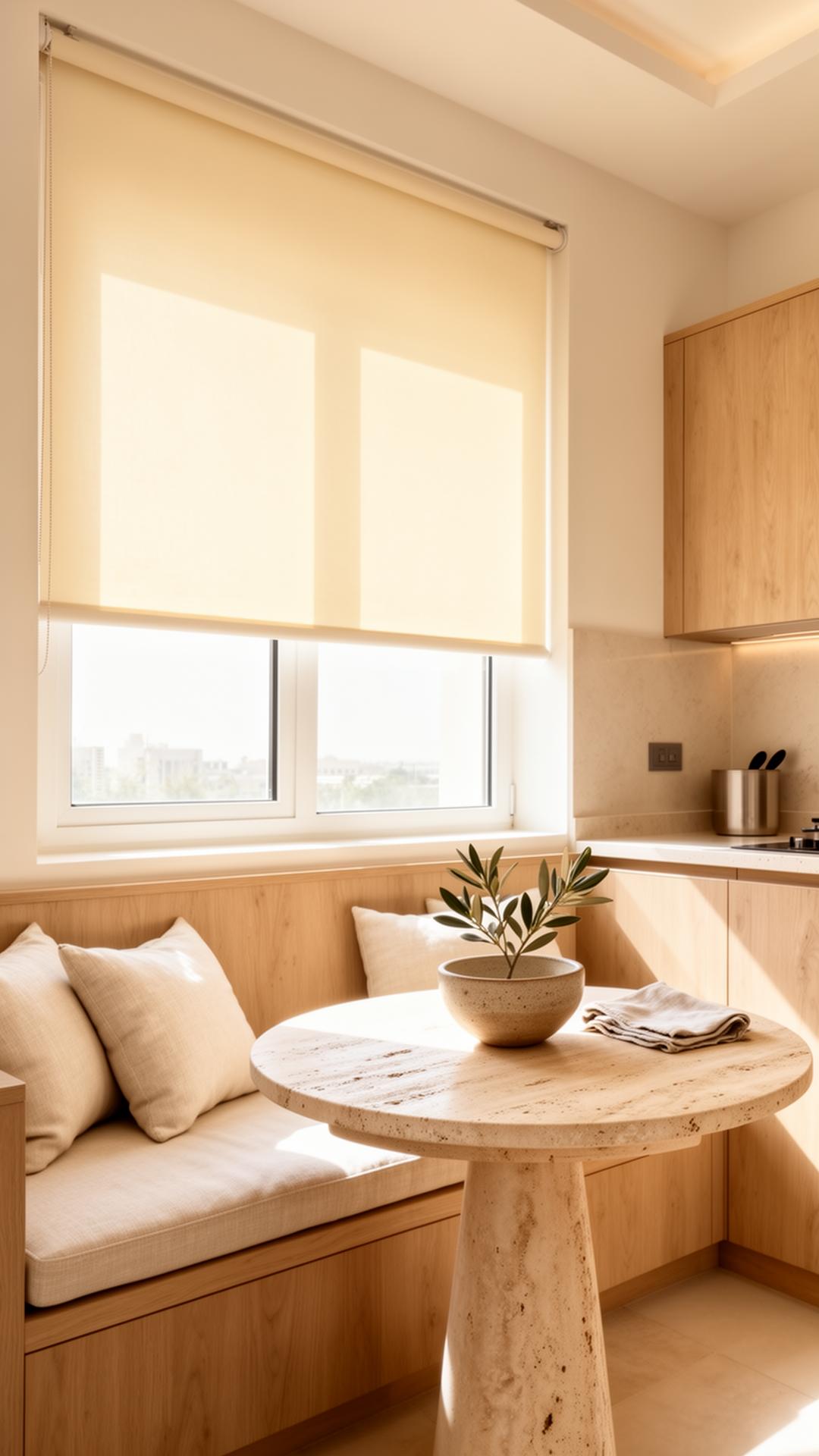 Ivory roller, morning kitchen