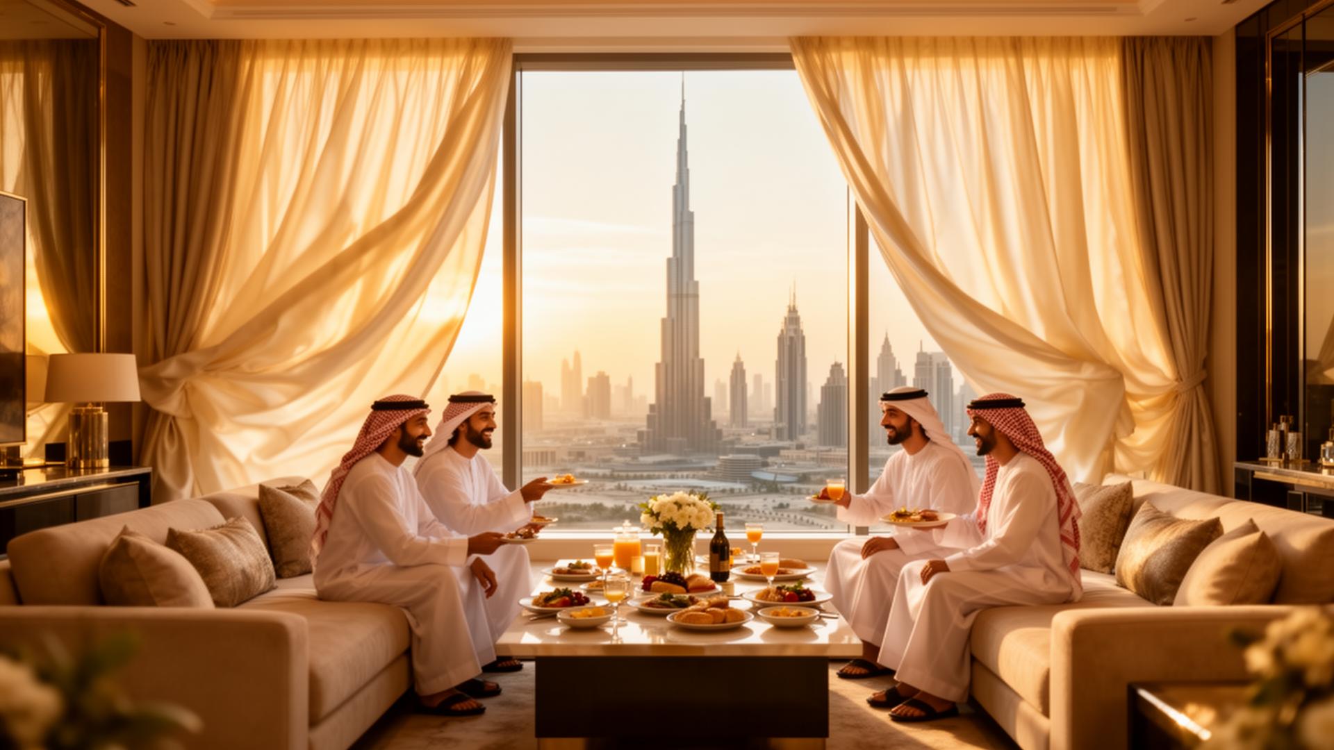 Breakfast over Downtown Dubai