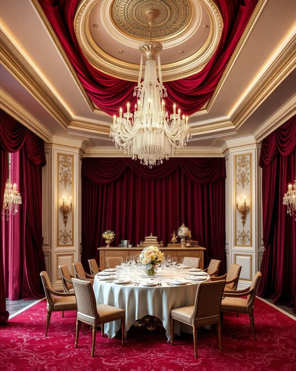 Burgundy & crystal