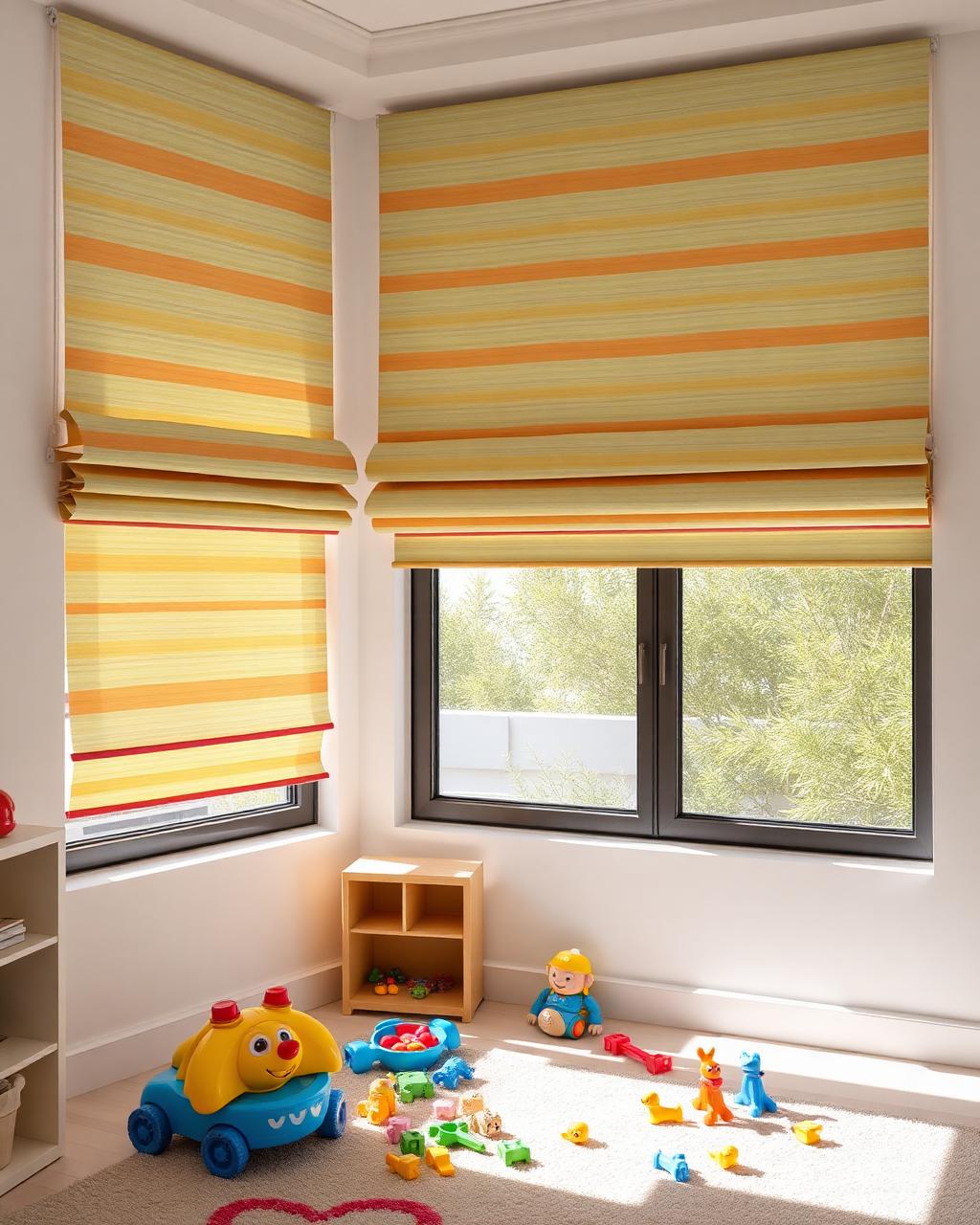 The colourful playroom