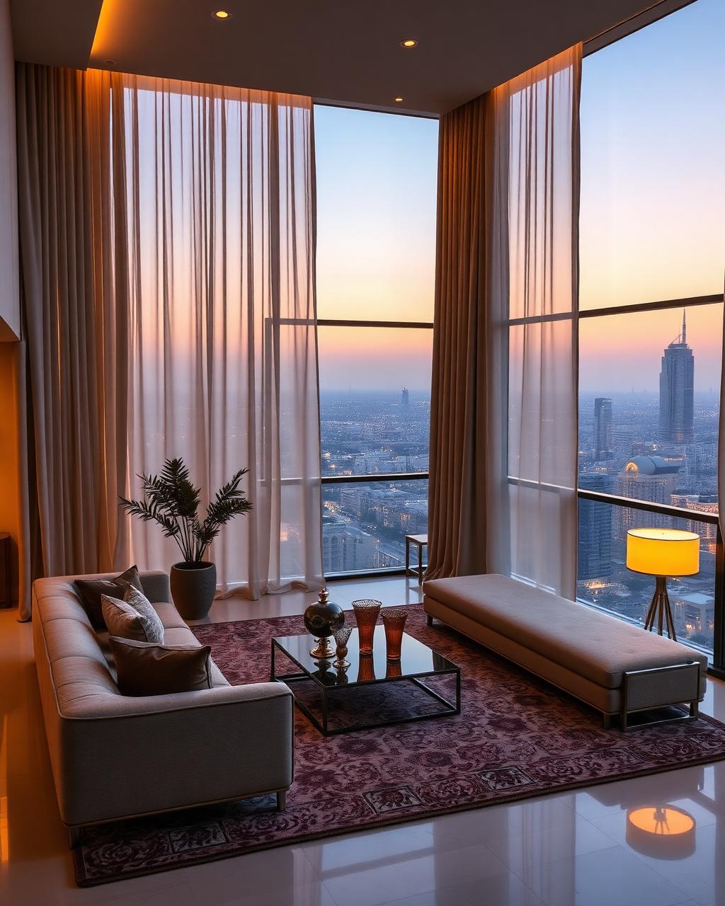 Penthouse at twilight