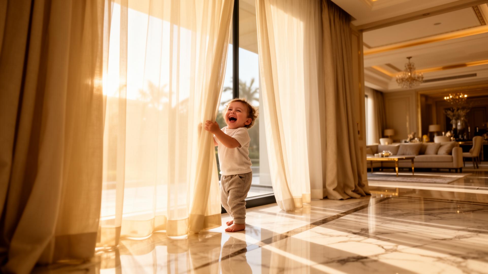 Little hands, big curtains